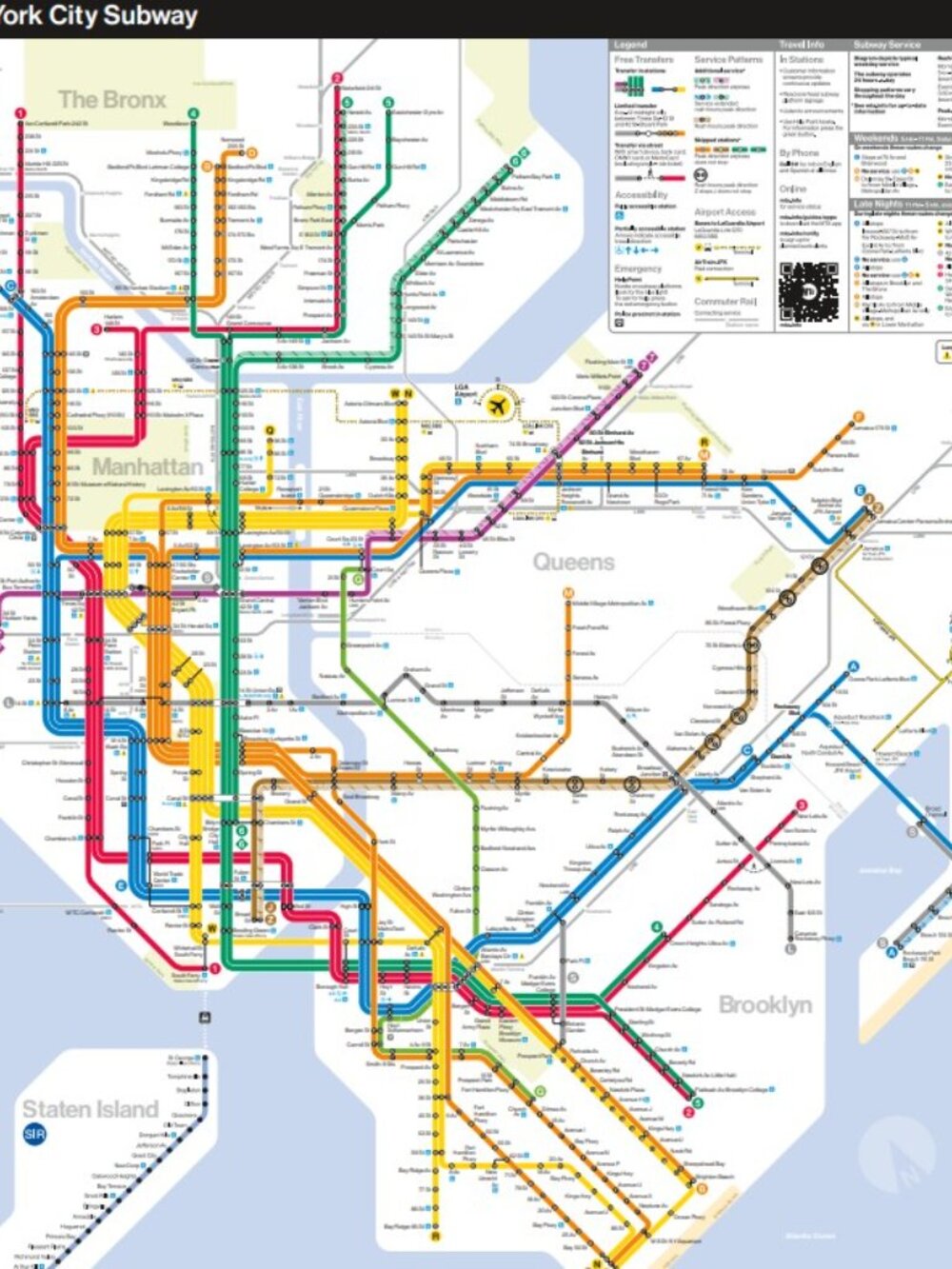 NY Yankees Subway Train Print + Official MTA NYC Subway Map 23x32 New York City - Picture 4 of 5
